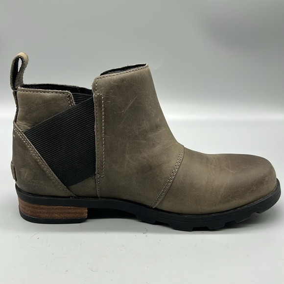 SOREL Emelie Waterproof Chelsea Boots Quarry Gray NL2671-053  Size US 6 - Picture 5 of 10